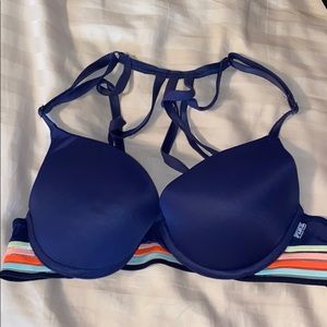 Clasp in the front pink push up bra